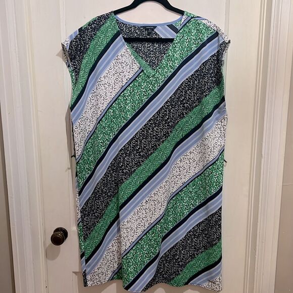 Free Shipping! NAUTICA Stripped Midi Dress - XL - Picture 6 of 8